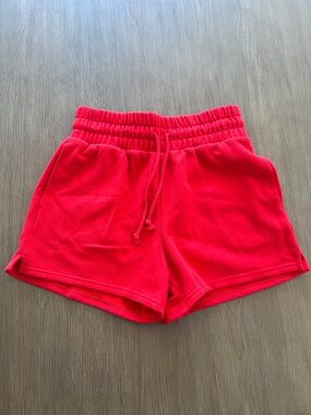 wild fable Bright Red Elastic-Waist Athletic Shorts